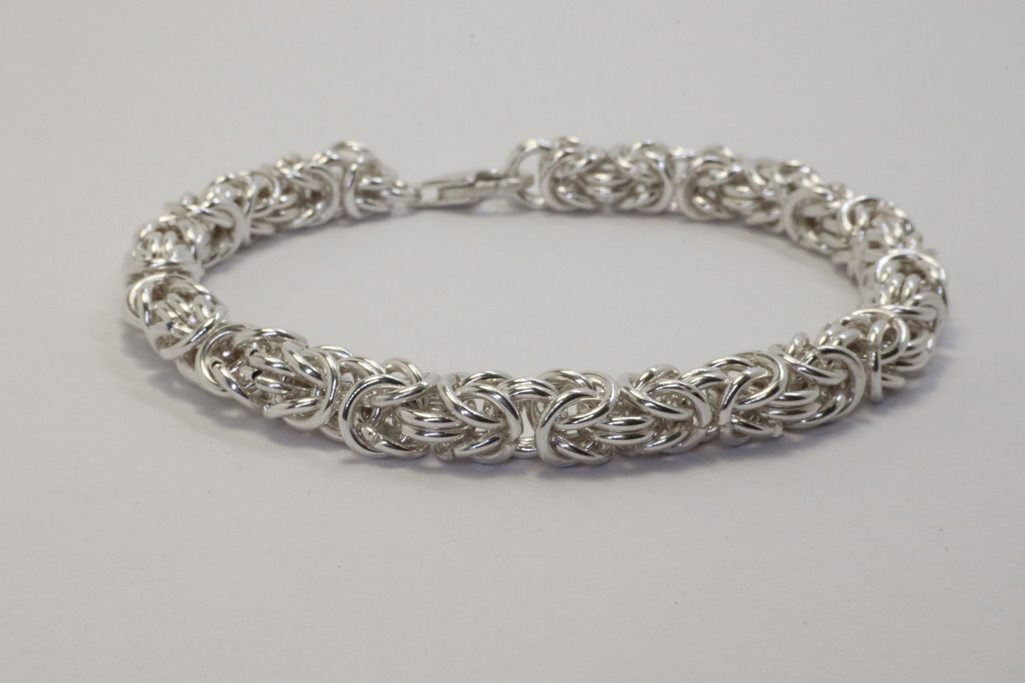 Medium Gauge - Byzantine Chainmail Bracelet – Solid 925 Sterling Silver