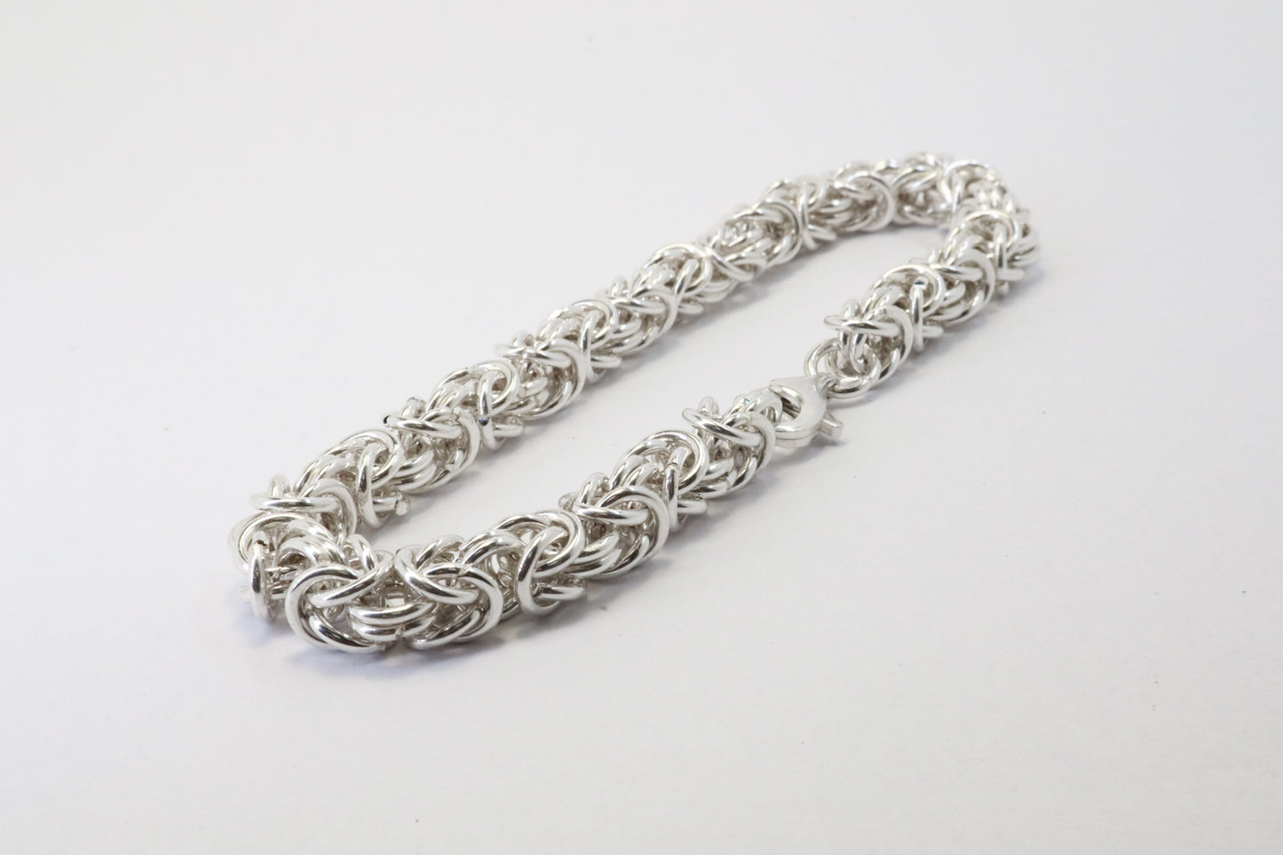 Medium Gauge - Byzantine Chainmail Bracelet – Solid 925 Sterling Silver