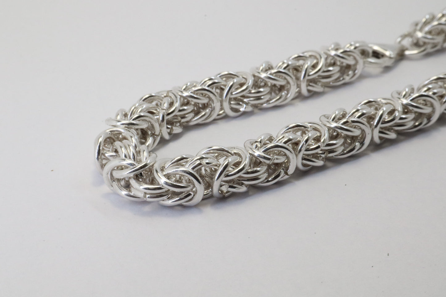 Medium Gauge - Byzantine Chainmail Bracelet – Solid 925 Sterling Silver