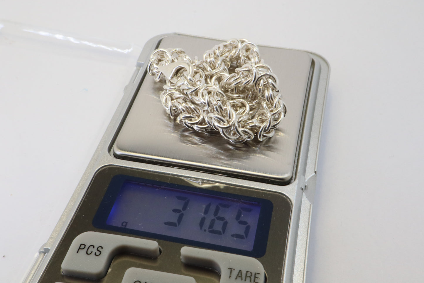 Medium Gauge - Byzantine Chainmail Bracelet – Solid 925 Sterling Silver