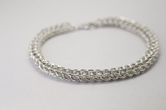 Medium Gauge - Full Persian Chainmail Bracelet – Solid 925 Sterling Silver