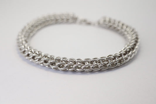 Heavy Gauge - Full Persian Chainmail Bracelet – Solid 925 Sterling Silver