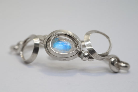 Gala Moonstone Sterling Silver Bracelet