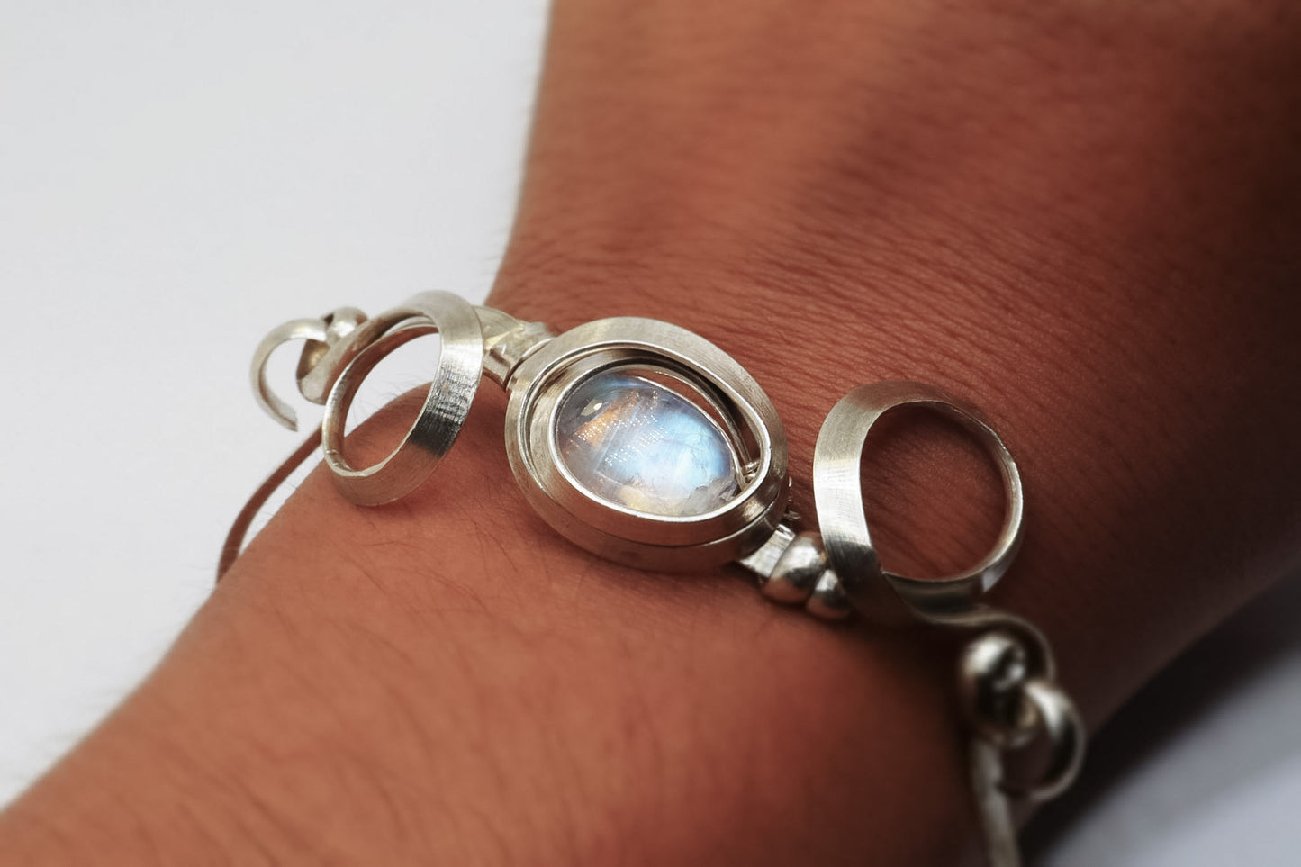 Gala Moonstone Sterling Silver Bracelet