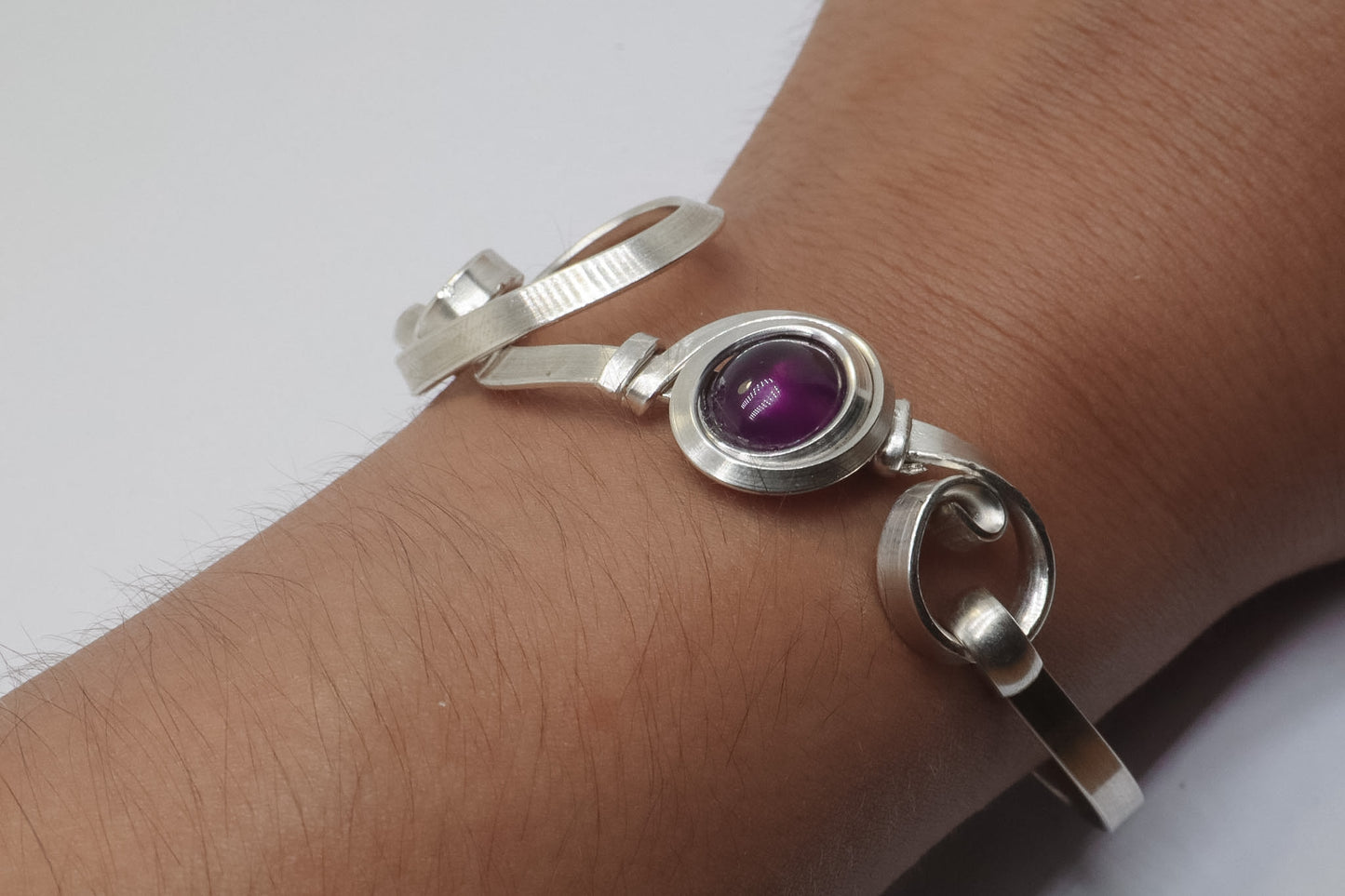 Gala Amethyst Sterling Silver Bracelet