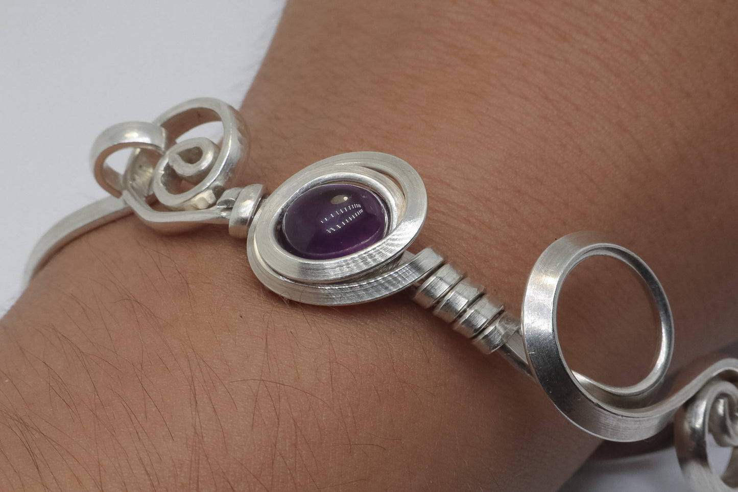 Gala Amethyst Sterling Silver Bracelet