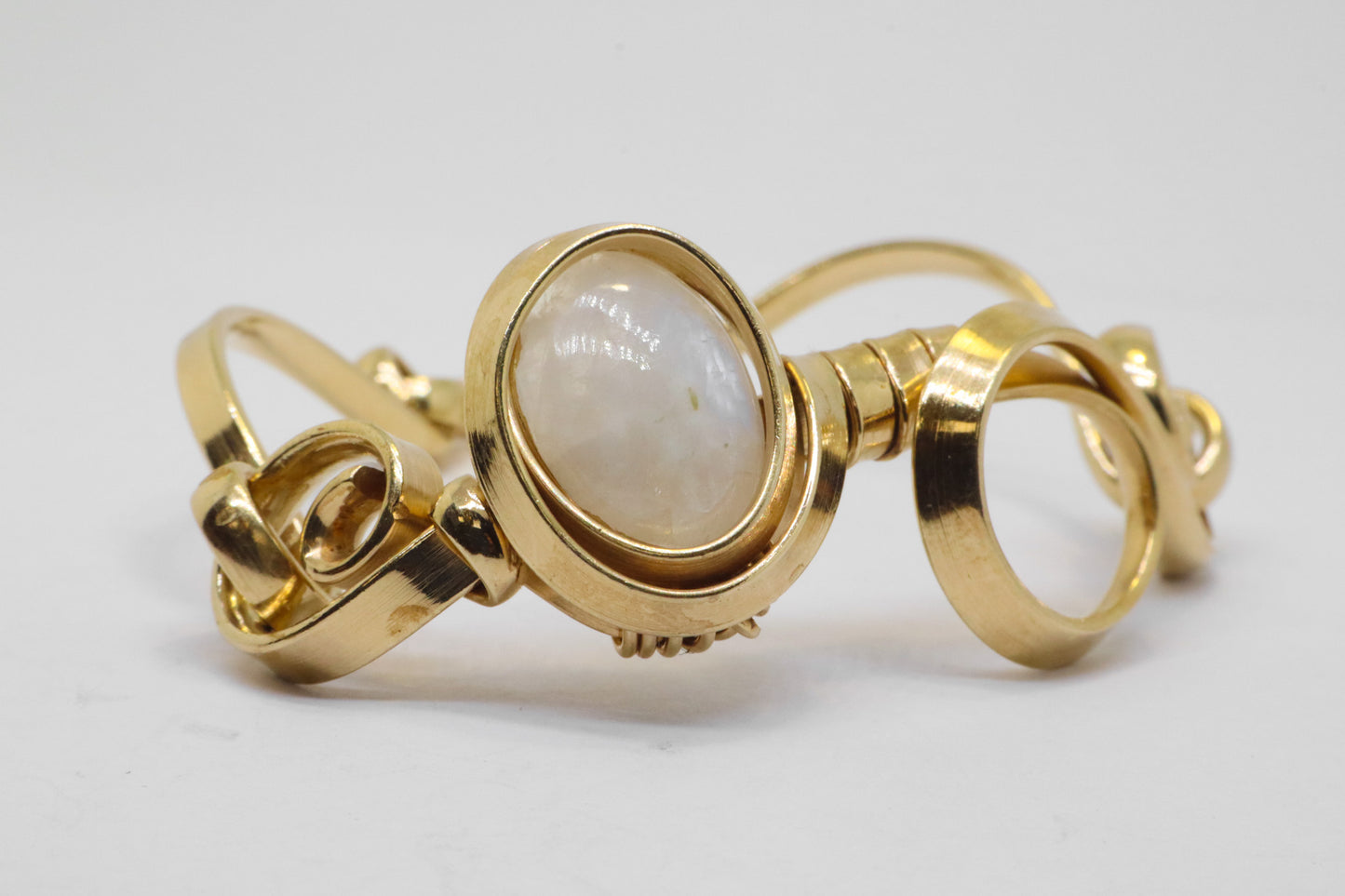 Gala Moonstone Gold Plated Sterling Silver Bracelet