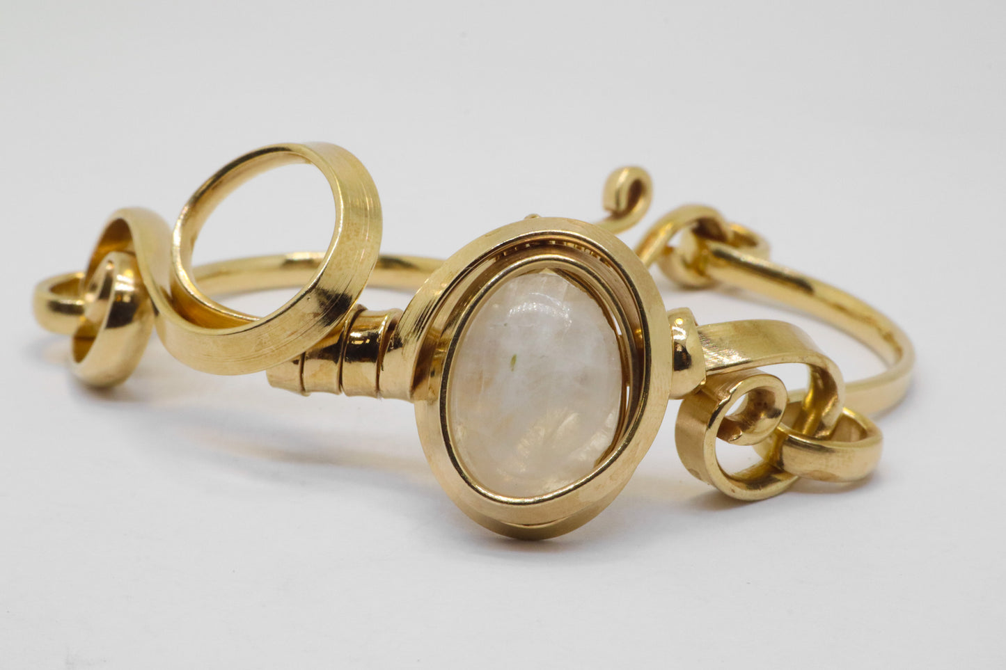 Gala Moonstone Gold Plated Sterling Silver Bracelet
