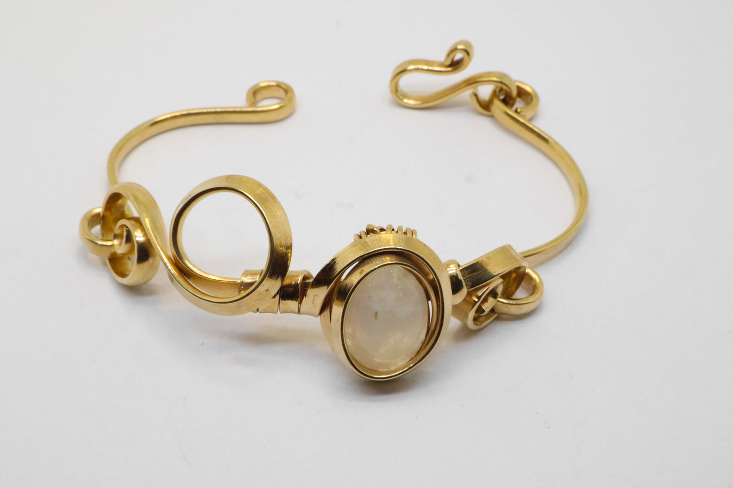 Gala Moonstone Gold Plated Sterling Silver Bracelet