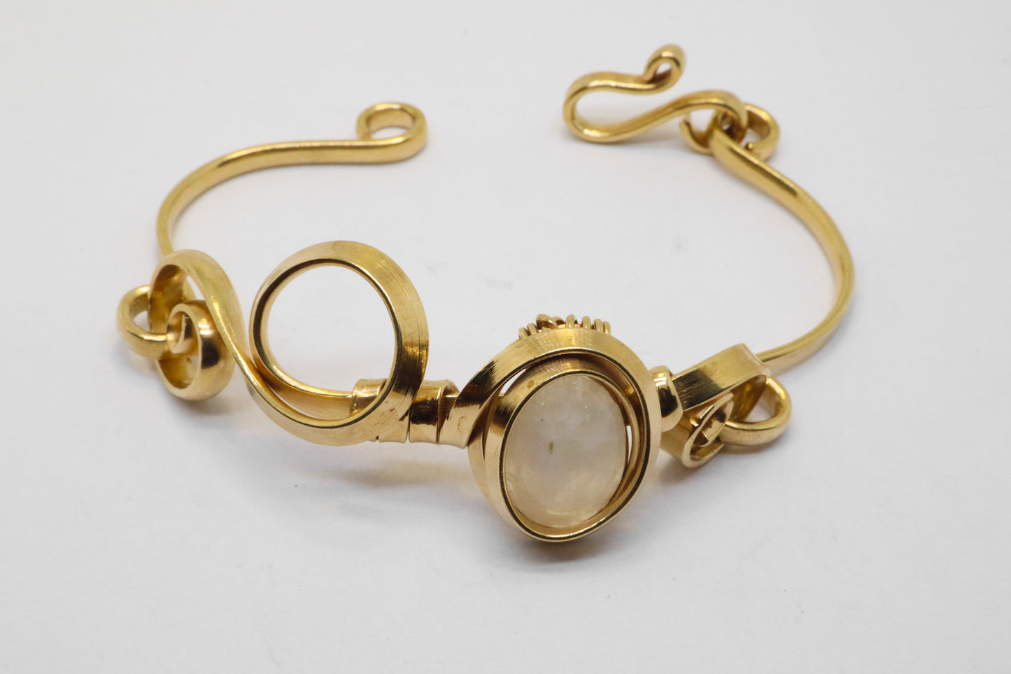 Gala Moonstone Gold Plated Sterling Silver Bracelet