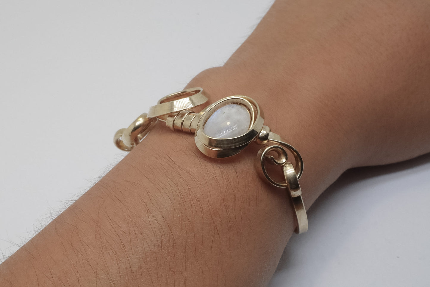Gala Moonstone Gold Plated Sterling Silver Bracelet