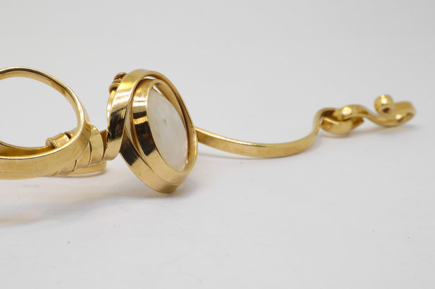 Gala Moonstone Gold Plated Sterling Silver Bracelet