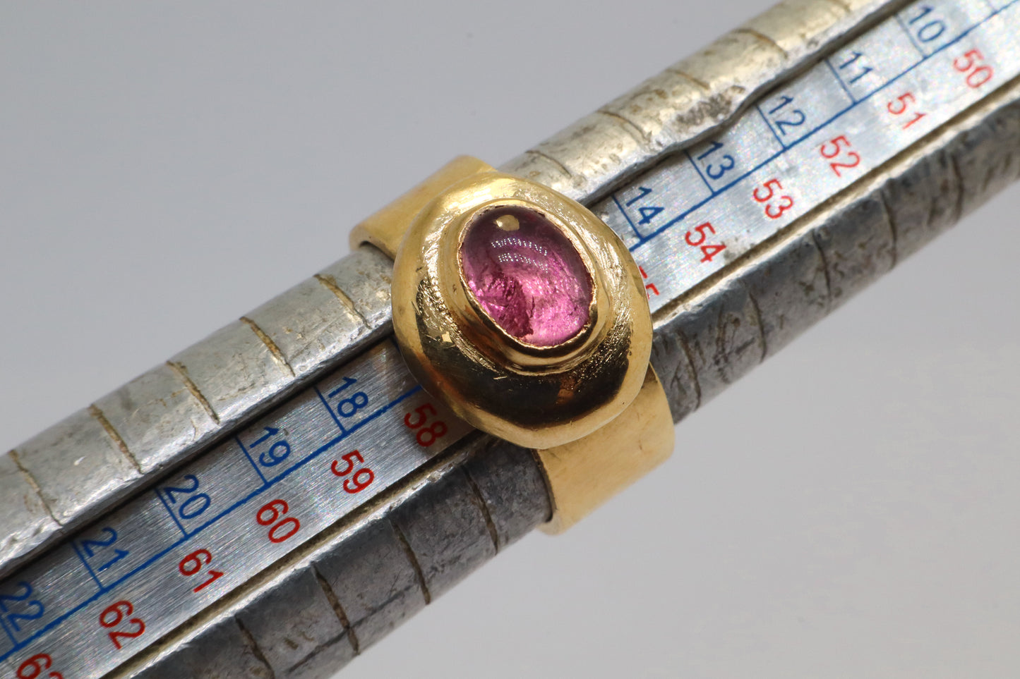 Celestial Object No. 05 – 999 24k Gold Plated Comet Ring with Pink Tourmaline