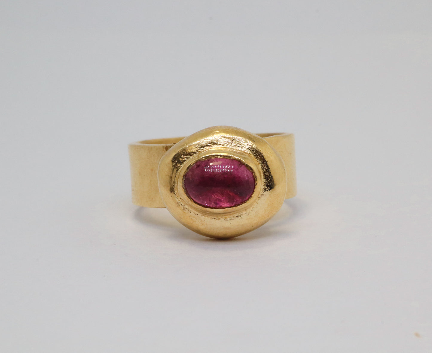 Celestial Object No. 05 – 999 24k Gold Plated Comet Ring with Pink Tourmaline