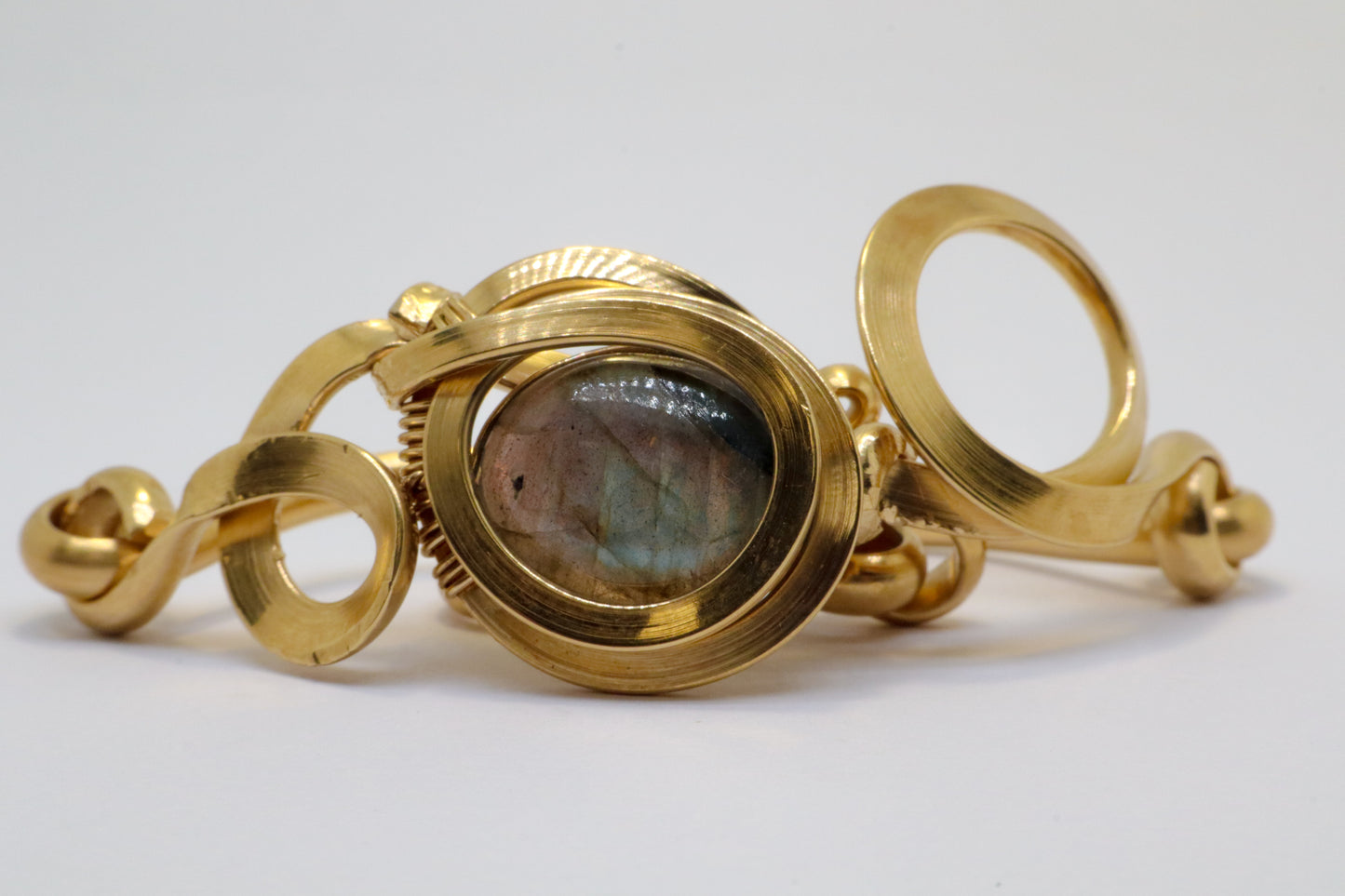 Gala Labradorite Gold Plated Sterling Silver Bracelet