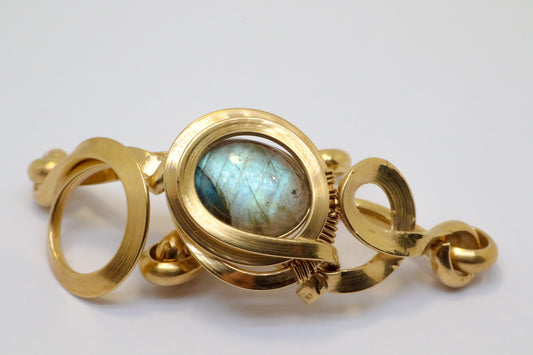 Gala Labradorite Gold Plated Sterling Silver Bracelet
