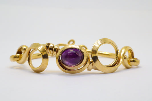 Gala Amethyst Gold Plated Sterling Silver Bracelet
