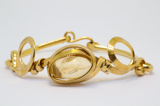 Gala Citrine Gold Plated Sterling Silver Bracelet