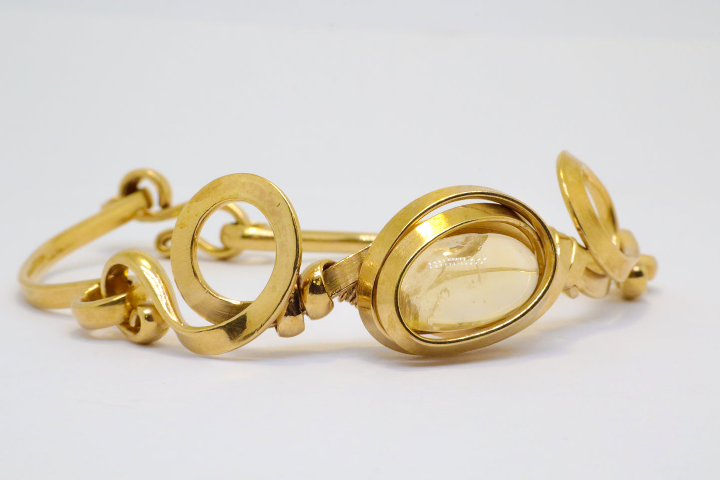 Gala Citrine Gold Plated Sterling Silver Bracelet