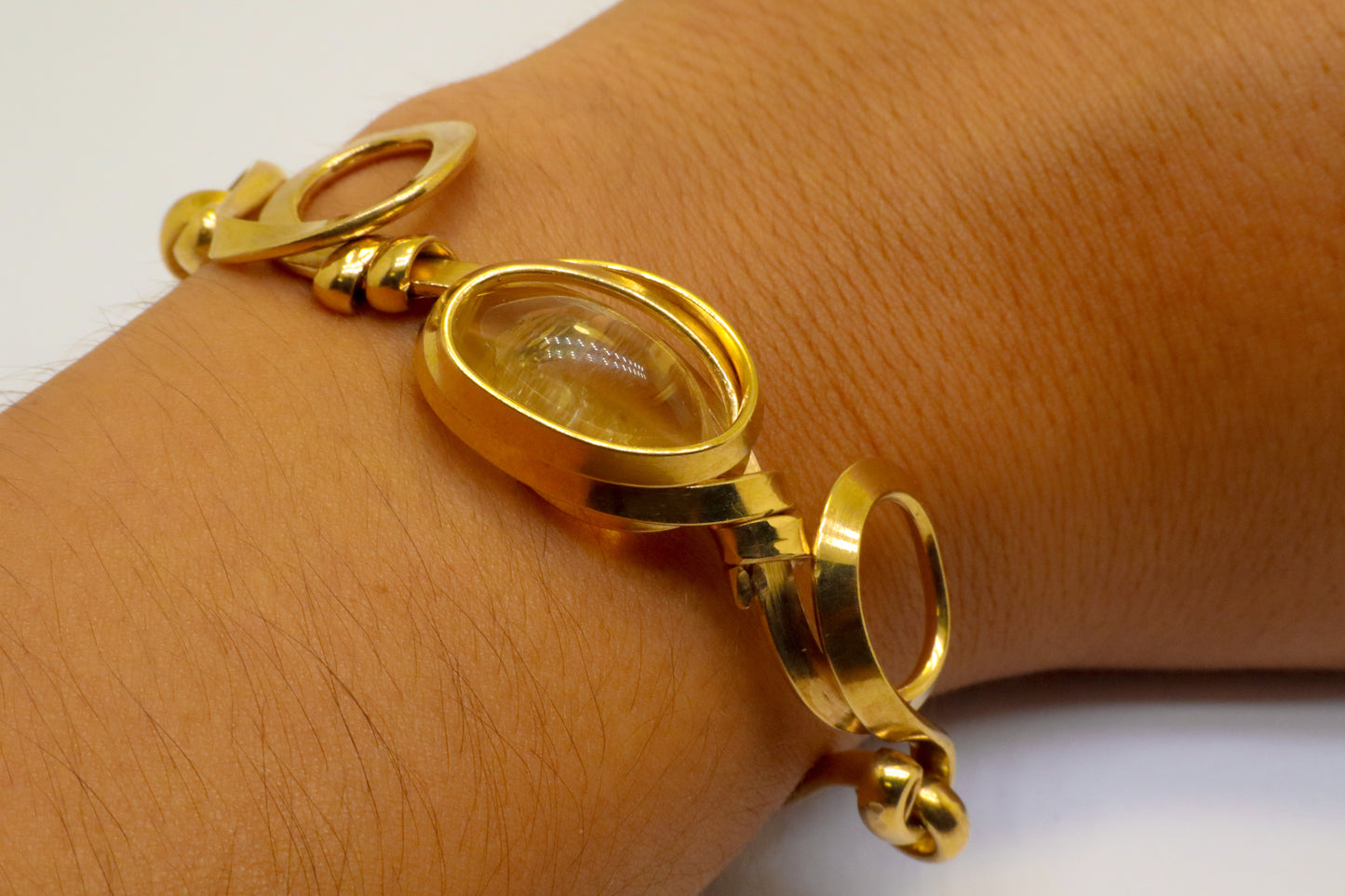 Gala Citrine Gold Plated Sterling Silver Bracelet