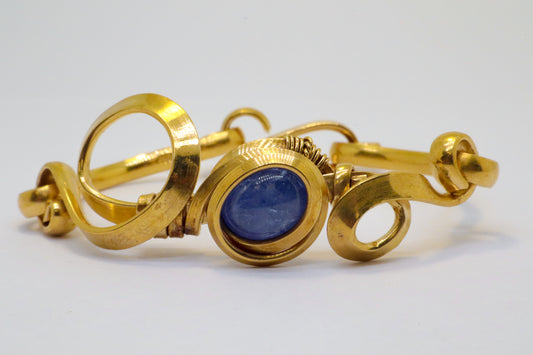 Gala Tanzanita Gold Plated Sterling Silver Bracelet