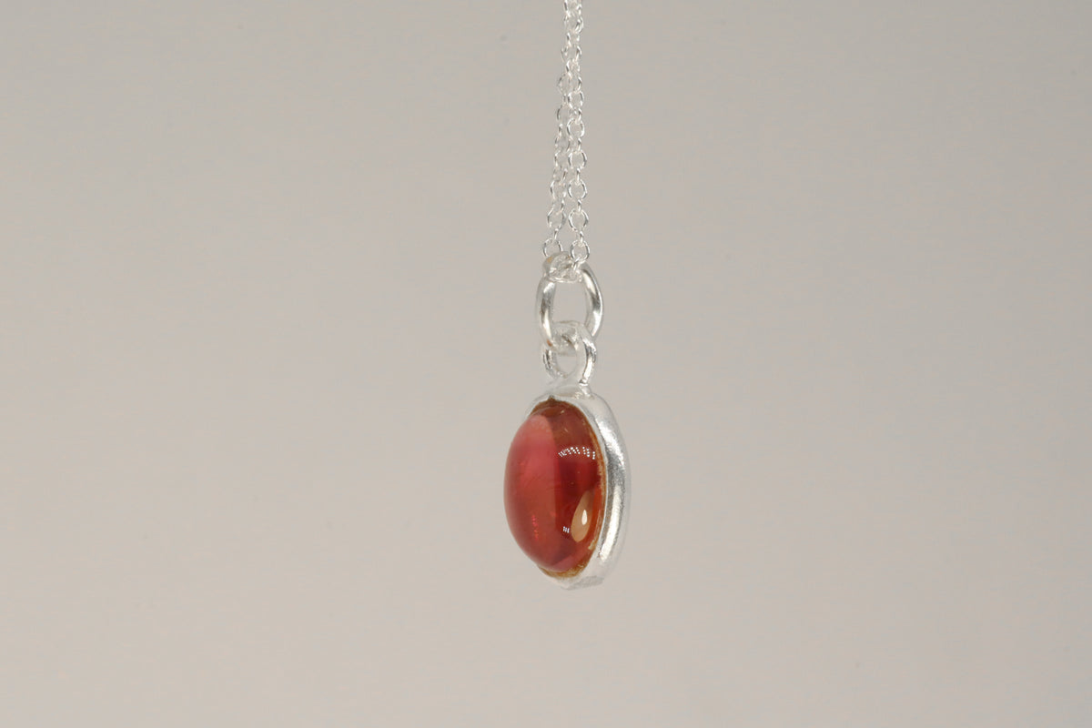 Pink Tourmaline Sterling Silver Necklace