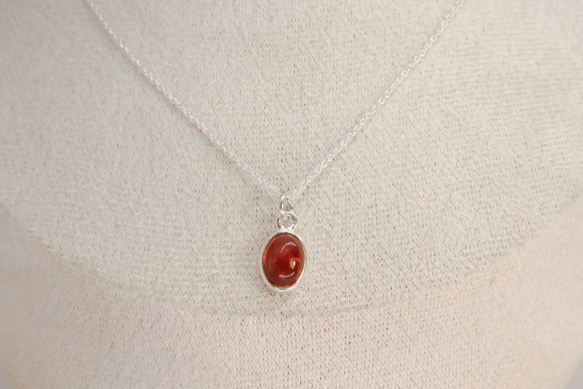 Pink Tourmaline Sterling Silver Necklace