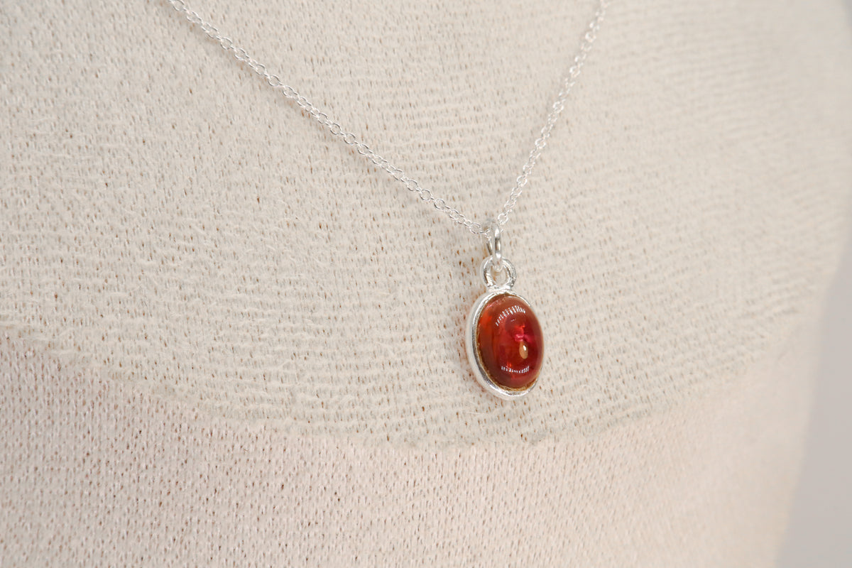 Pink Tourmaline Sterling Silver Necklace
