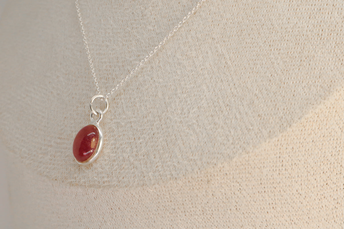Pink Tourmaline Sterling Silver Necklace