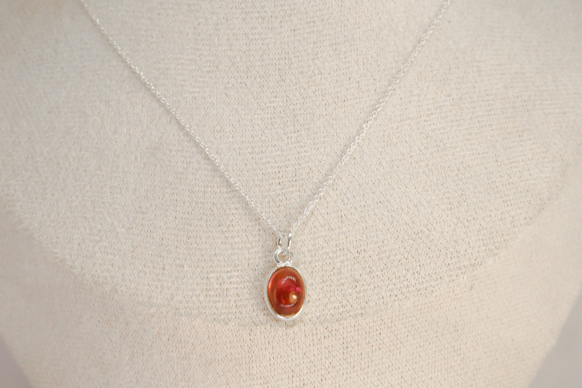 Pink Tourmaline Sterling Silver Necklace