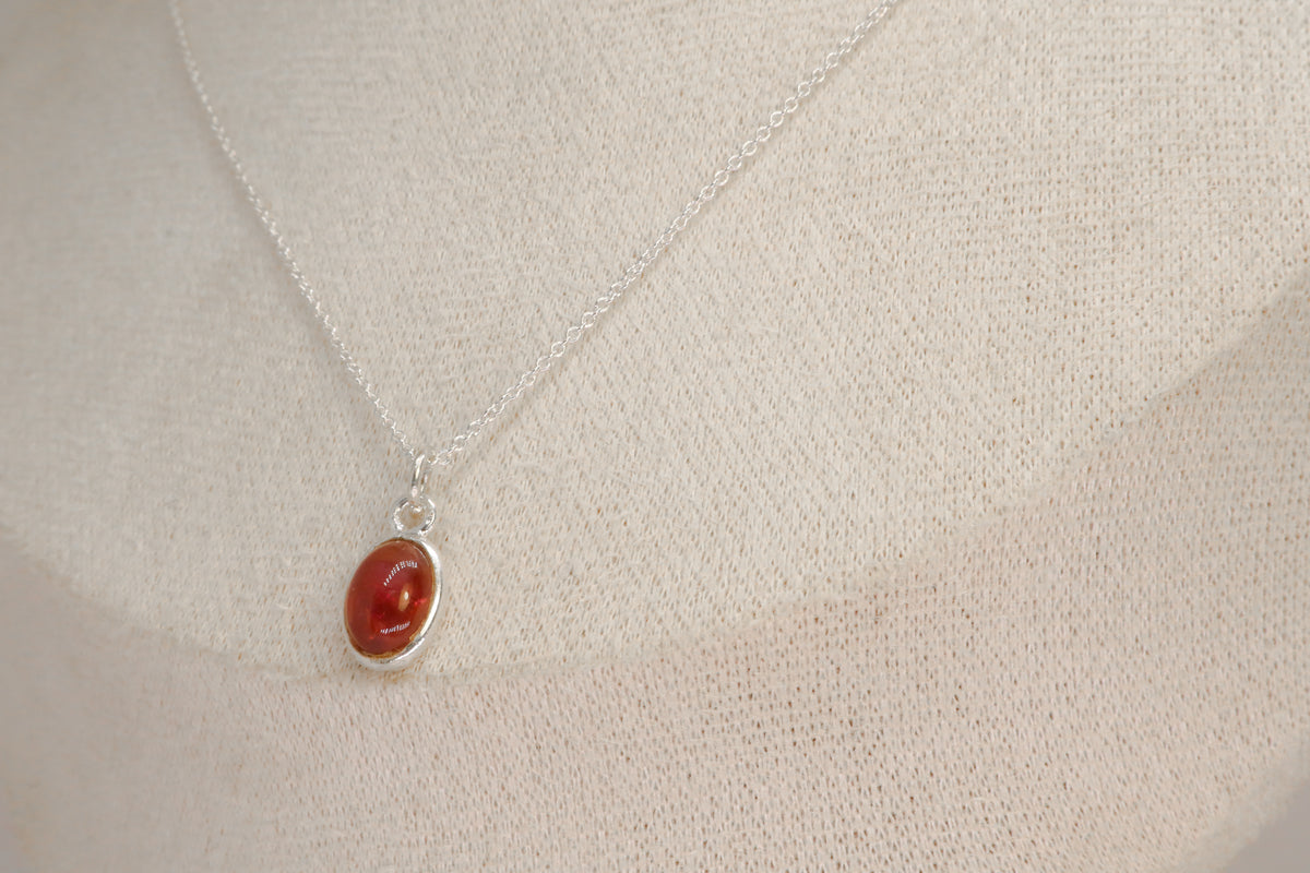 Pink Tourmaline Sterling Silver Necklace