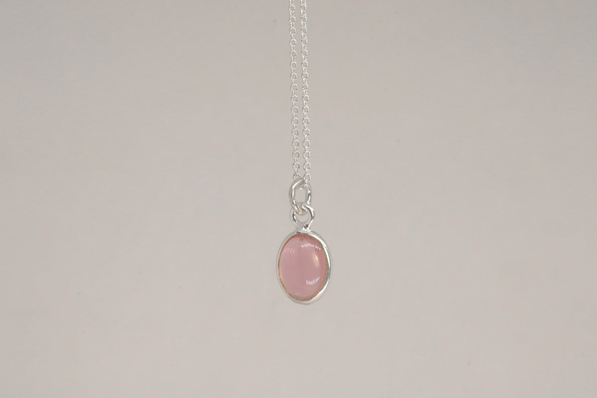 Pink Tourmaline Sterling Silver Necklace